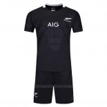 Camiseta Ninos Kit Nueva Zelandia All Blacks Rugby 2019-2020 Local