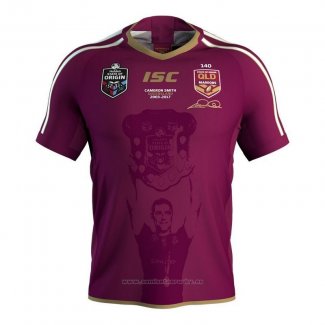 Camiseta Queensland Maroons 9 Rugby 2019 Conmemorative