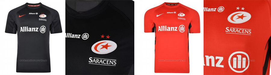 WH Camiseta Saracens Rugby 2019 Local - camisetasrugby.es